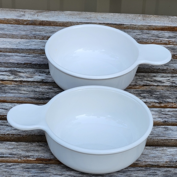Vintage Corningware White Grab It Bowls x2 P-150-B 550ml - Picture 4 of 10